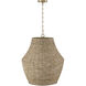 Morada 1 Light 23.5 inch Light Fawn and Matte Brass Pendant Ceiling Light