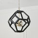 Geo 4 Light 24 inch Flat Black and Matte Brass Pendant Ceiling Light