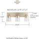 Isabella 3 Light 23 inch Winter Gold Vanity Light Wall Light