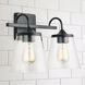 Jayne 2 Light 15.25 inch Matte Black Vanity Light Wall Light