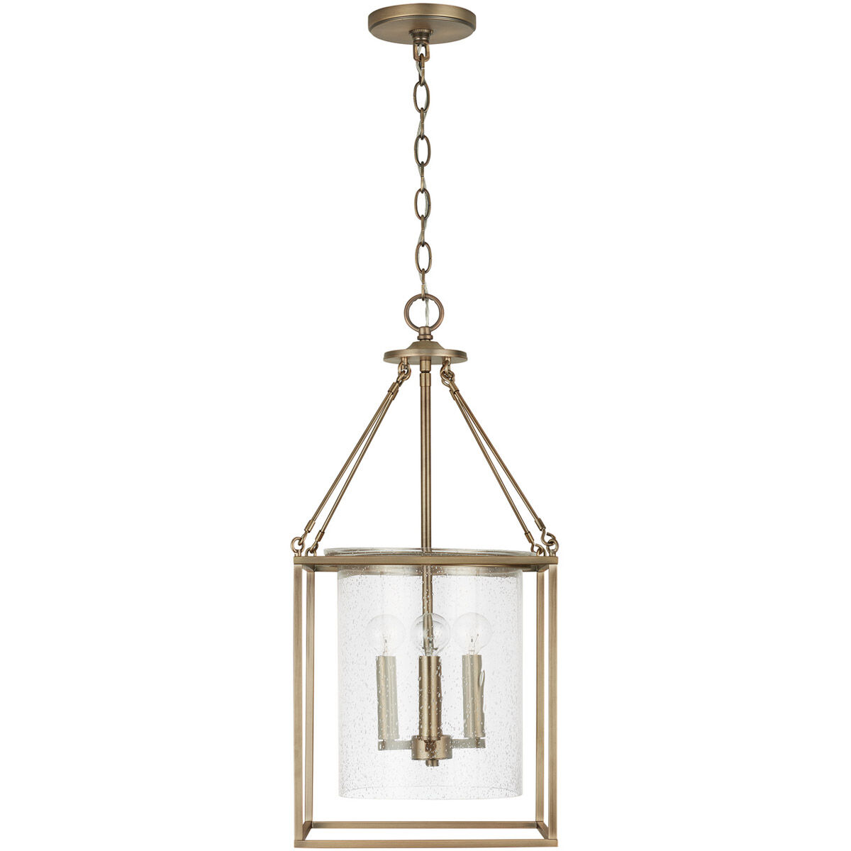 Cooper 4 Light 11.75 inch Aged Brass Pendant Ceiling Light