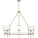 Joss 8 Light 45.5 inch Aged Brass Chandelier Ceiling Light