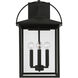 Bryson 4 Light 22.75 inch Black Outdoor Wall Lantern