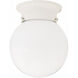 Globe 1 Light 6.00 inch Flush Mount