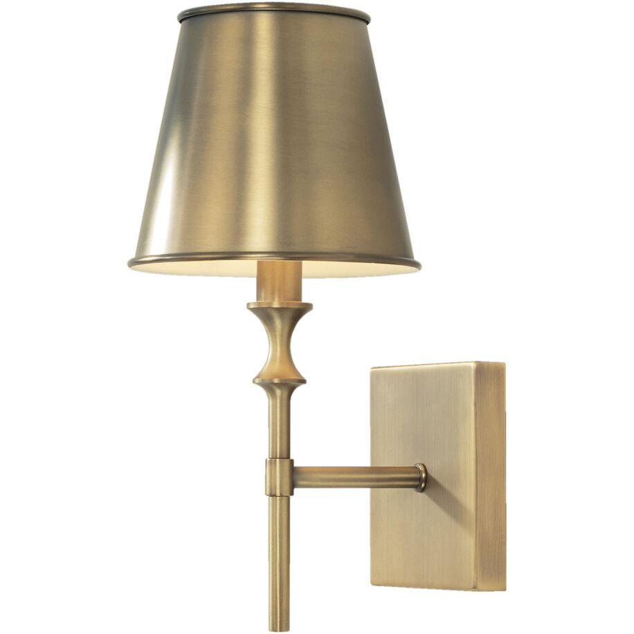 Whitney 1 Light 6.5 inch Aged Brass Sconce Wall Light