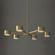 Henley LED 42.25 inch Aged Brass Chandelier Ceiling Light