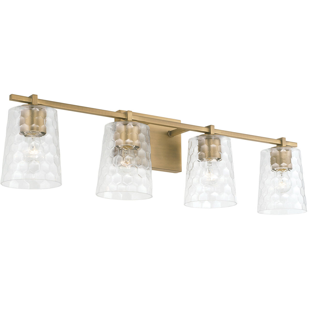 Burke 4 Light 33 inch Aged Brass Vanity Light Wall Light