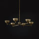 Francesca LED 34 inch Feathered Gold Chandelier Ceiling Light