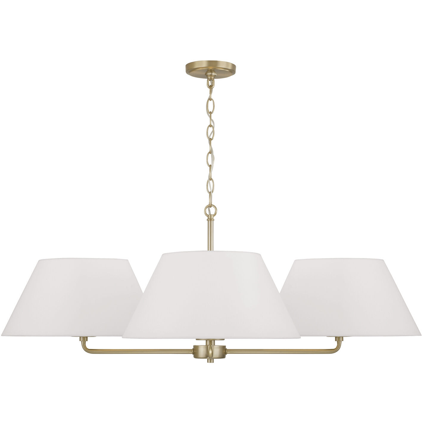 Parson 4 Light 39.25 inch Matte Brass Chandelier Ceiling Light