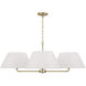 Parson 4 Light 39.25 inch Matte Brass Chandelier Ceiling Light