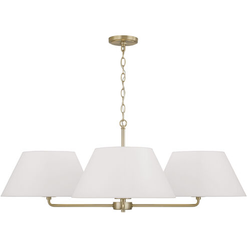 Parson 4 Light 39.25 inch Matte Brass Chandelier Ceiling Light