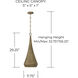 Savari 1 Light 11.75 inch Artisan Gold Pendant Ceiling Light