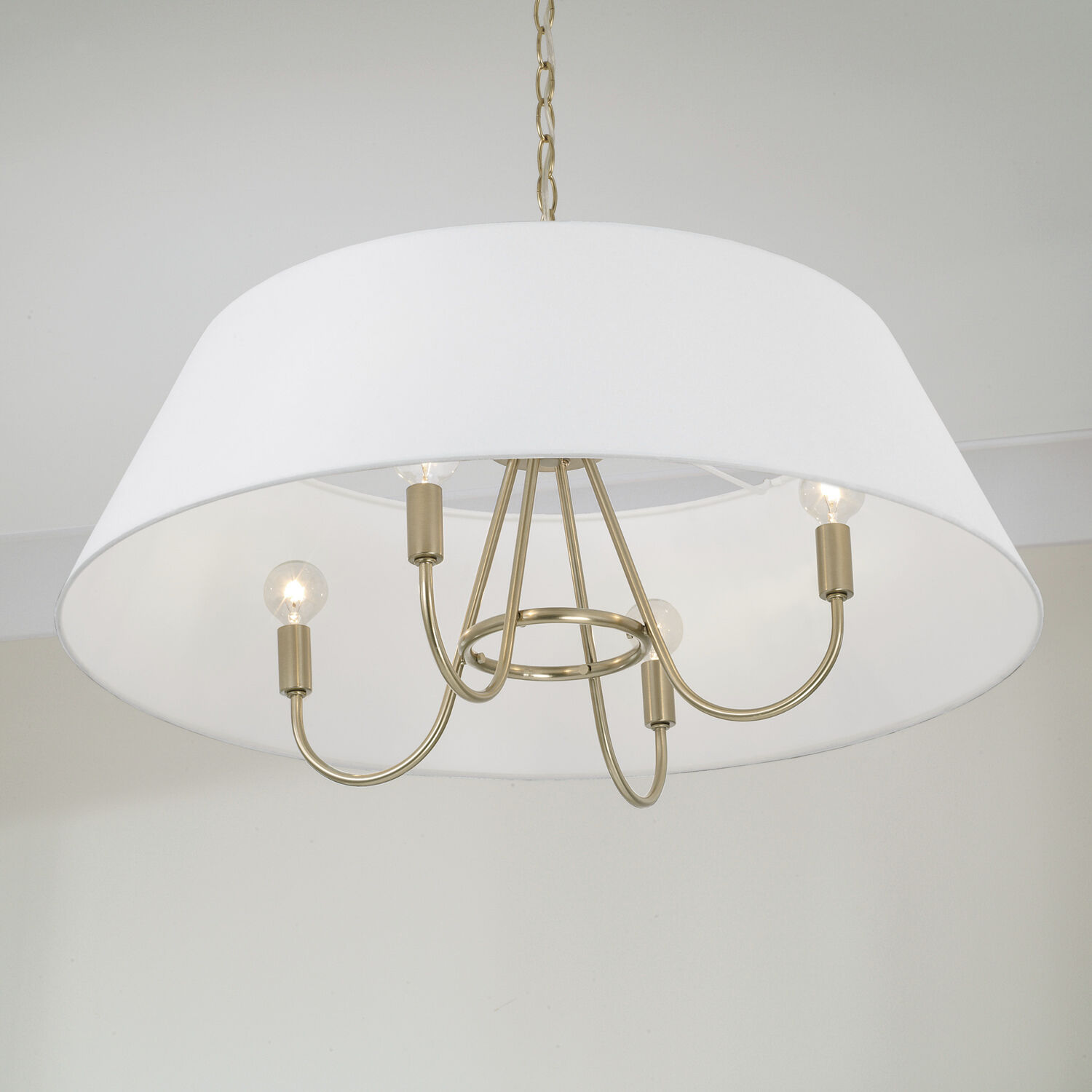 Julia 4 Light 28.5 inch Matte Brass Pendant Ceiling Light