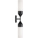 Devon 2 Light 5 inch Matte Black Sconce Wall Light