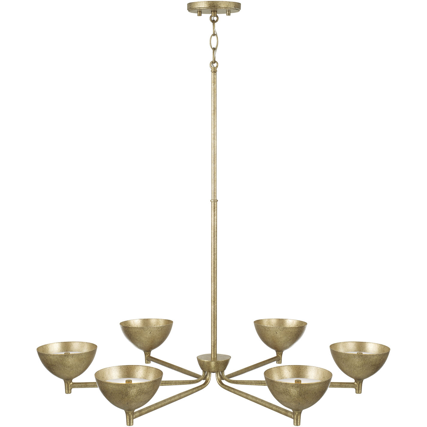 Francesca LED 34 inch Feathered Gold Chandelier Ceiling Light