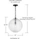 Dolan 1 Light 15 inch Matte Black Pendant Ceiling Light