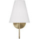 Julia 1 Light 7.5 inch Matte Brass Sconce Wall Light