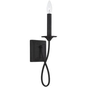 Vincent 1 Light 5 inch Black Iron Sconce Wall Light
