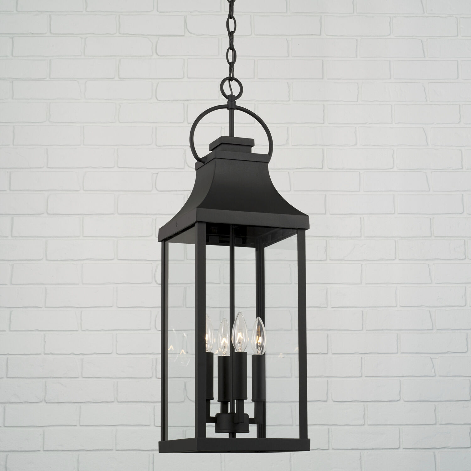 Bradford 4 Light 9 inch Black Outdoor Hanging Lantern
