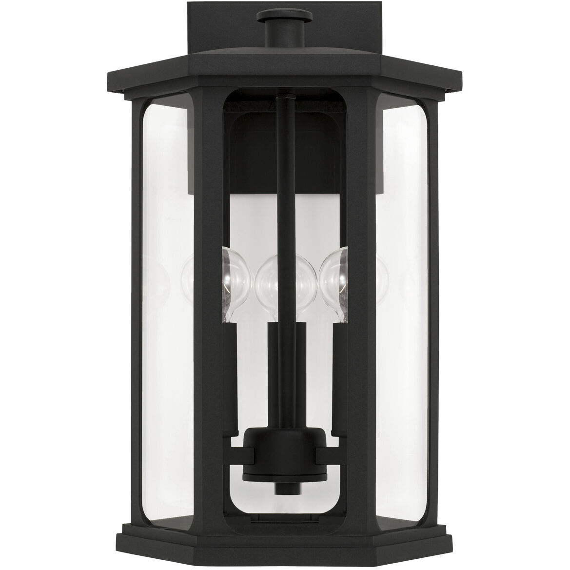Walton 3 Light 16 inch Black Outdoor Wall Lantern