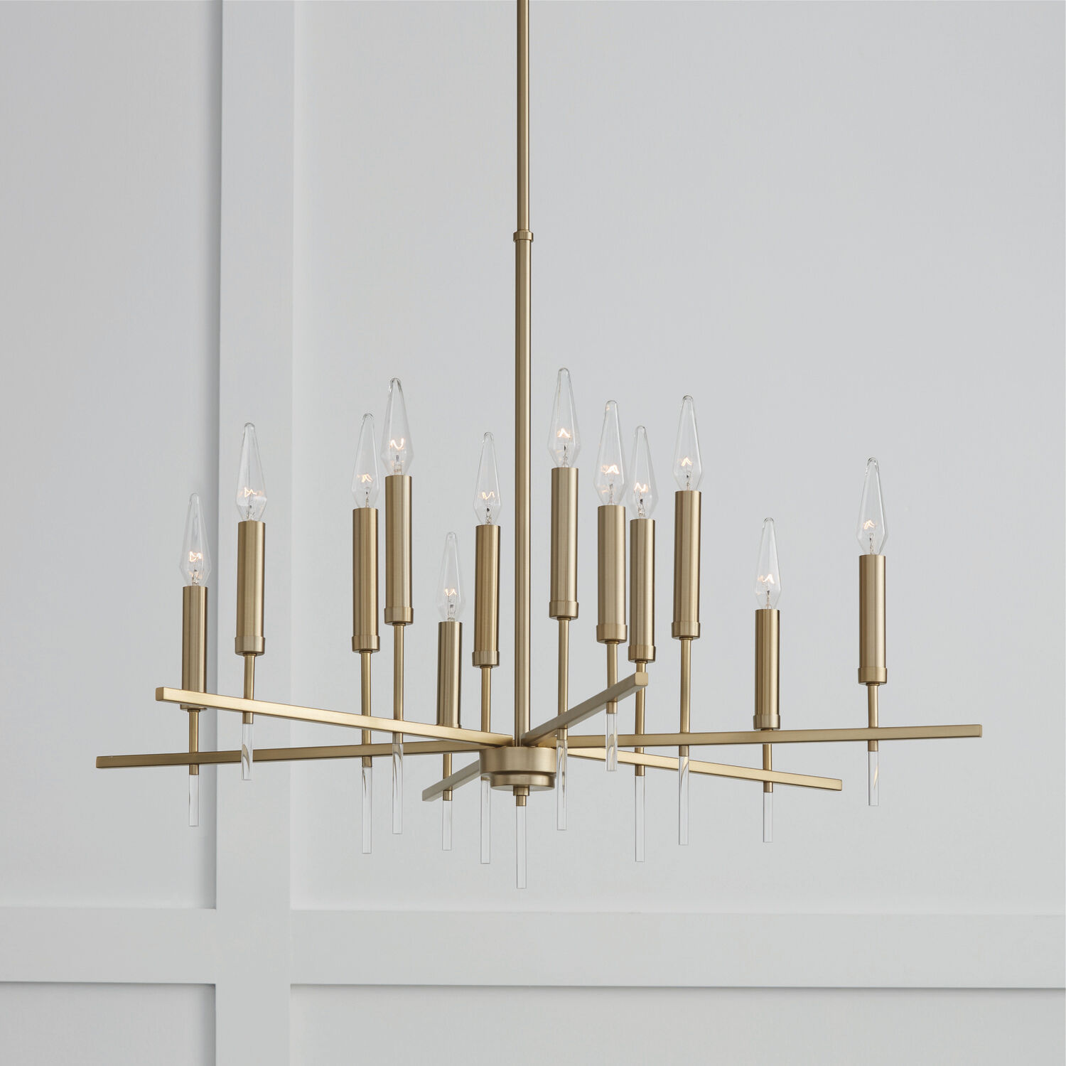 Elora 12 Light 35 inch Matte Brass Chandelier Ceiling Light