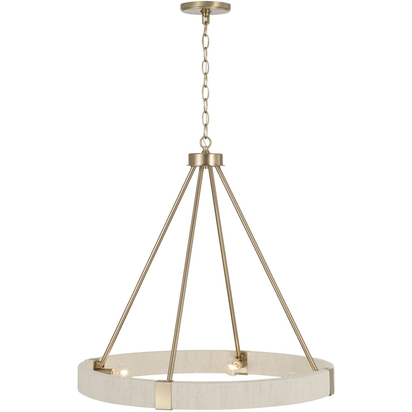 Delaney 4 Light 26 inch Matte Brass Chandelier Ceiling Light