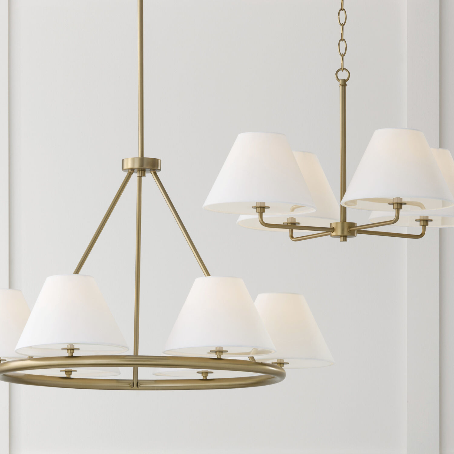 Parson 4 Light 39.25 inch Matte Brass Chandelier Ceiling Light