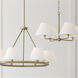 Parson 4 Light 39.25 inch Matte Brass Chandelier Ceiling Light