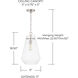 Lee 1 Light 11 inch Brushed Nickel Pendant Ceiling Light