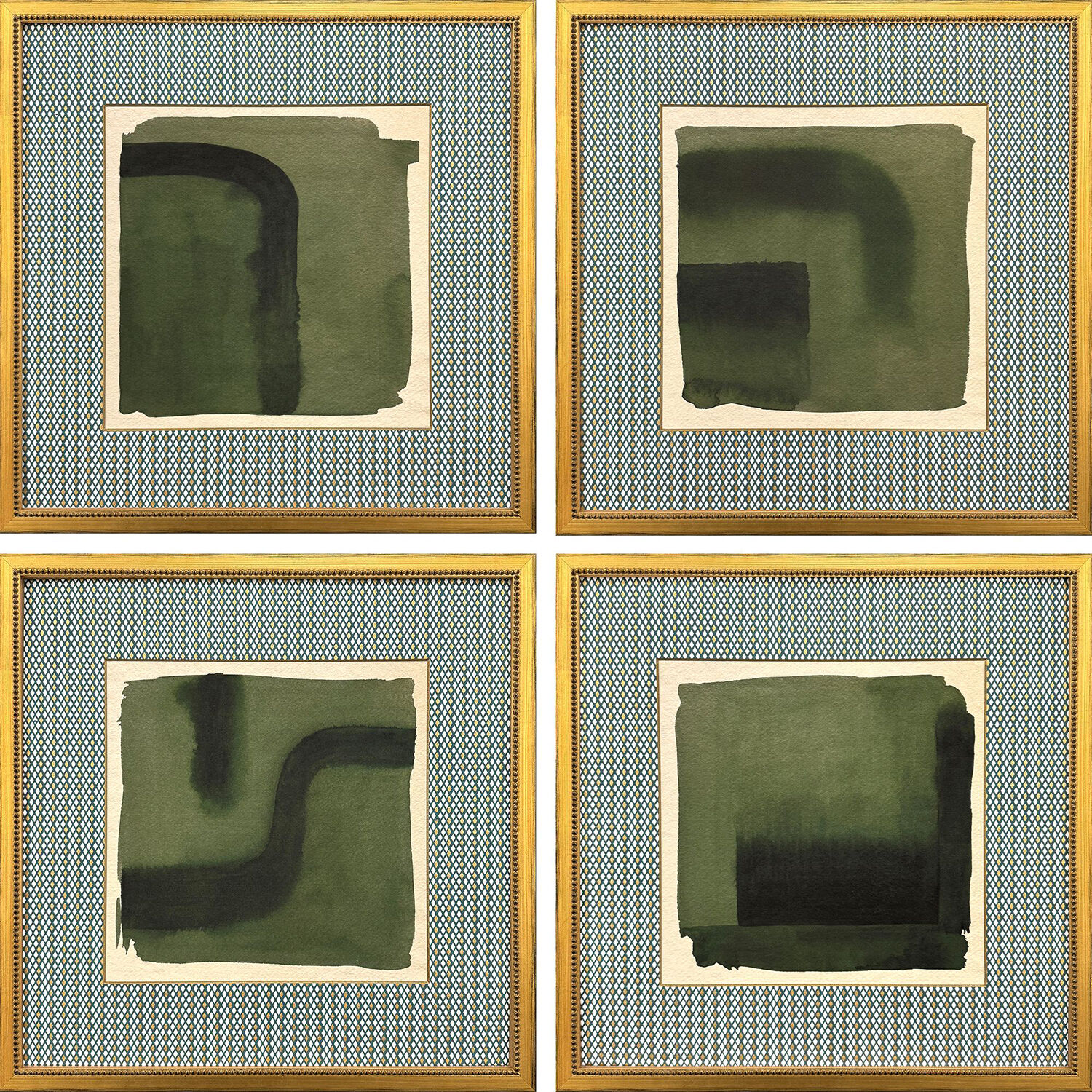 Marsh and Sod Green and Beige and Multi and Neutral Framed Art