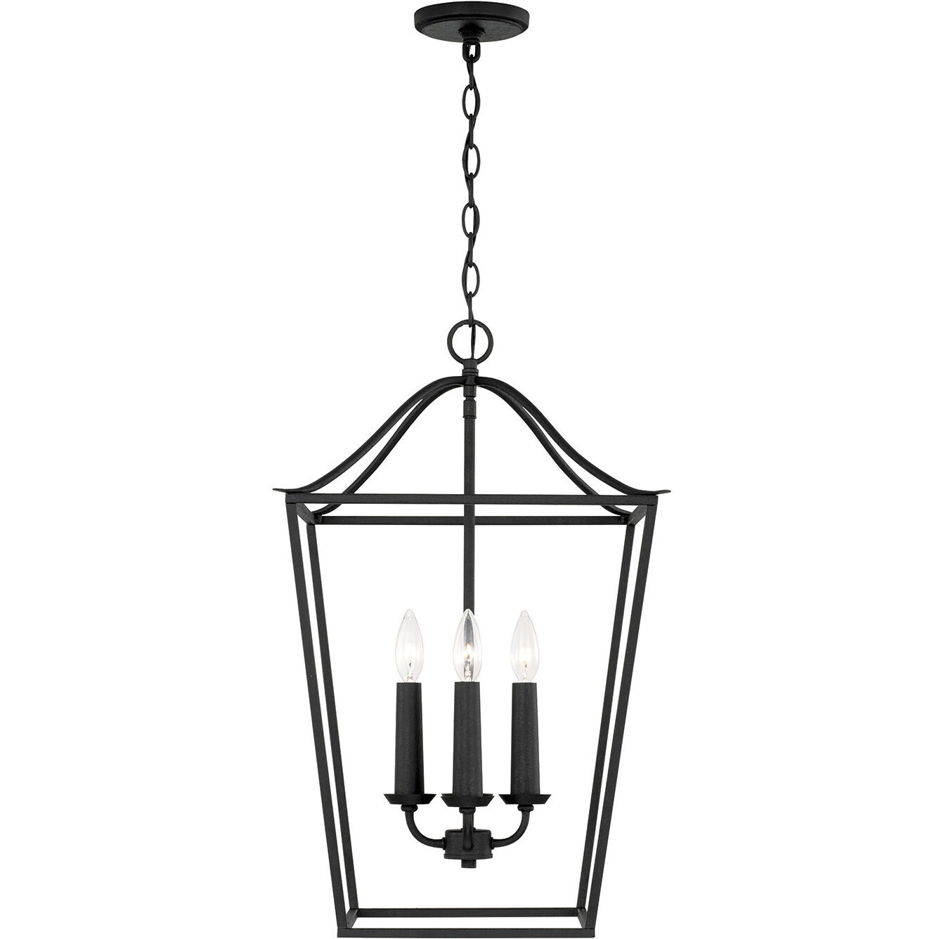 Grady 4 Light 15.75 inch Black Iron Foyer Ceiling Light