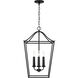 Grady 4 Light 15.75 inch Black Iron Foyer Ceiling Light