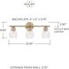 Dena 3 Light 23 inch Aged Brass Vanity Light Wall Light