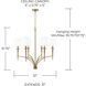 Abbie 6 Light 31 inch Aged Brass Chandelier Ceiling Light
