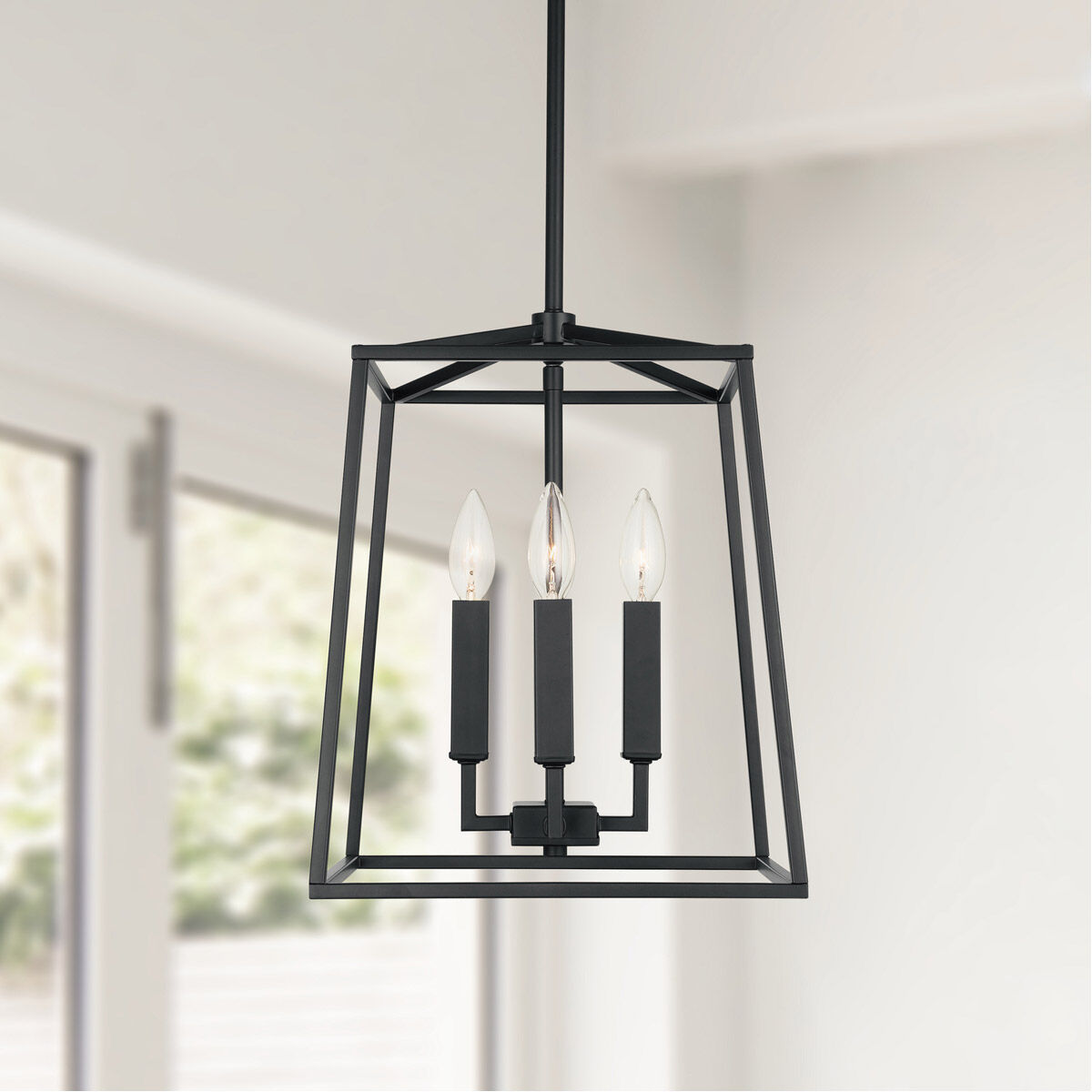Thea 4 Light 12 inch Matte Black Foyer Ceiling Light