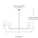 Brody 2 Light 50 inch Aged Brass Island Light Ceiling Light