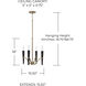 Enzo 4 Light 15.5 inch Aged Brass and Black Chandelier Ceiling Light