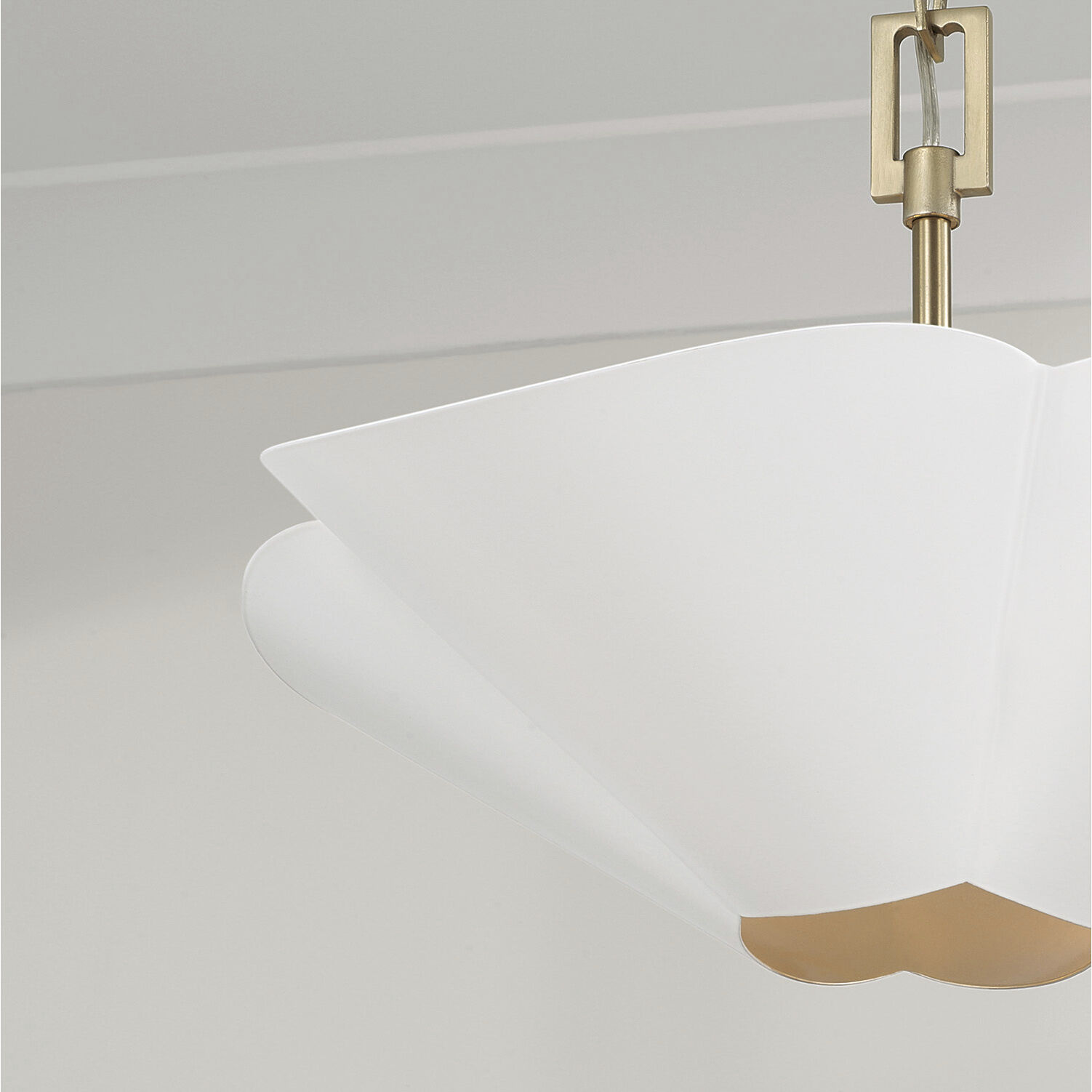 Maeve 4 Light 18.5 inch Matte Brass and White Pendant Ceiling Light