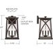 Marshall 4 Light 20 inch Oiled Bronze Outdoor Wall Lantern