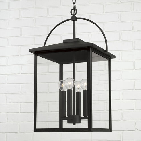 Bryson 4 Light 13.25 inch Black Outdoor Hanging Lantern