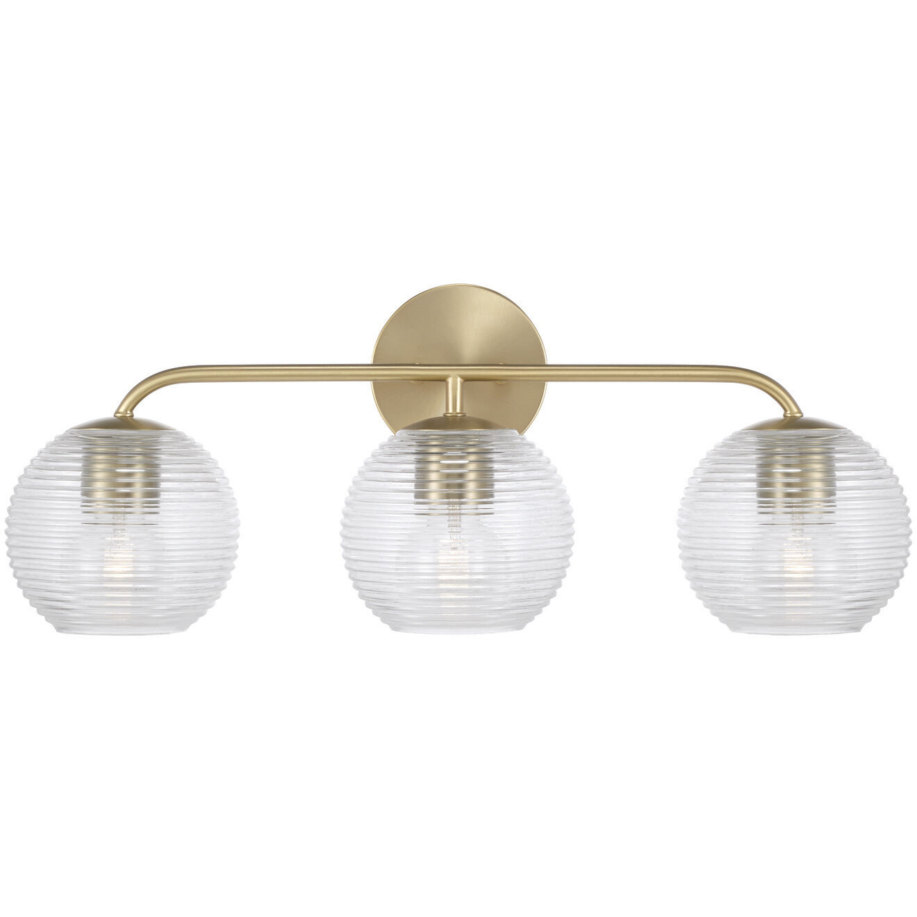 Dolan 3 Light 24.5 inch Matte Brass Vanity Light Wall Light