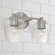 Beau 2 Light 15 inch Brushed Nickel Vanity Light Wall Light