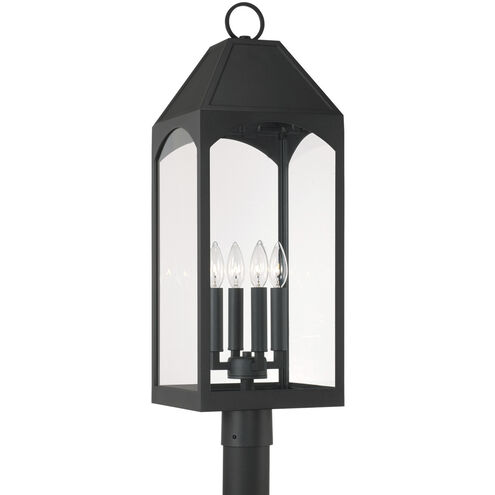 Burton 4 Light 29 inch Black Outdoor Post Lantern