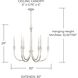 Laurent 6 Light 30 inch Polished Nickel Chandelier Ceiling Light