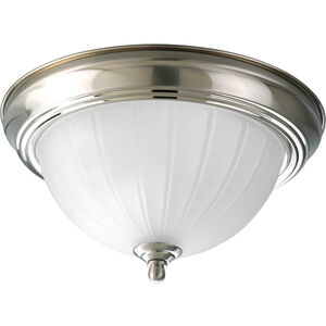Melon 1 Light 11.38 inch Brushed Nickel Flush Mount Ceiling Light