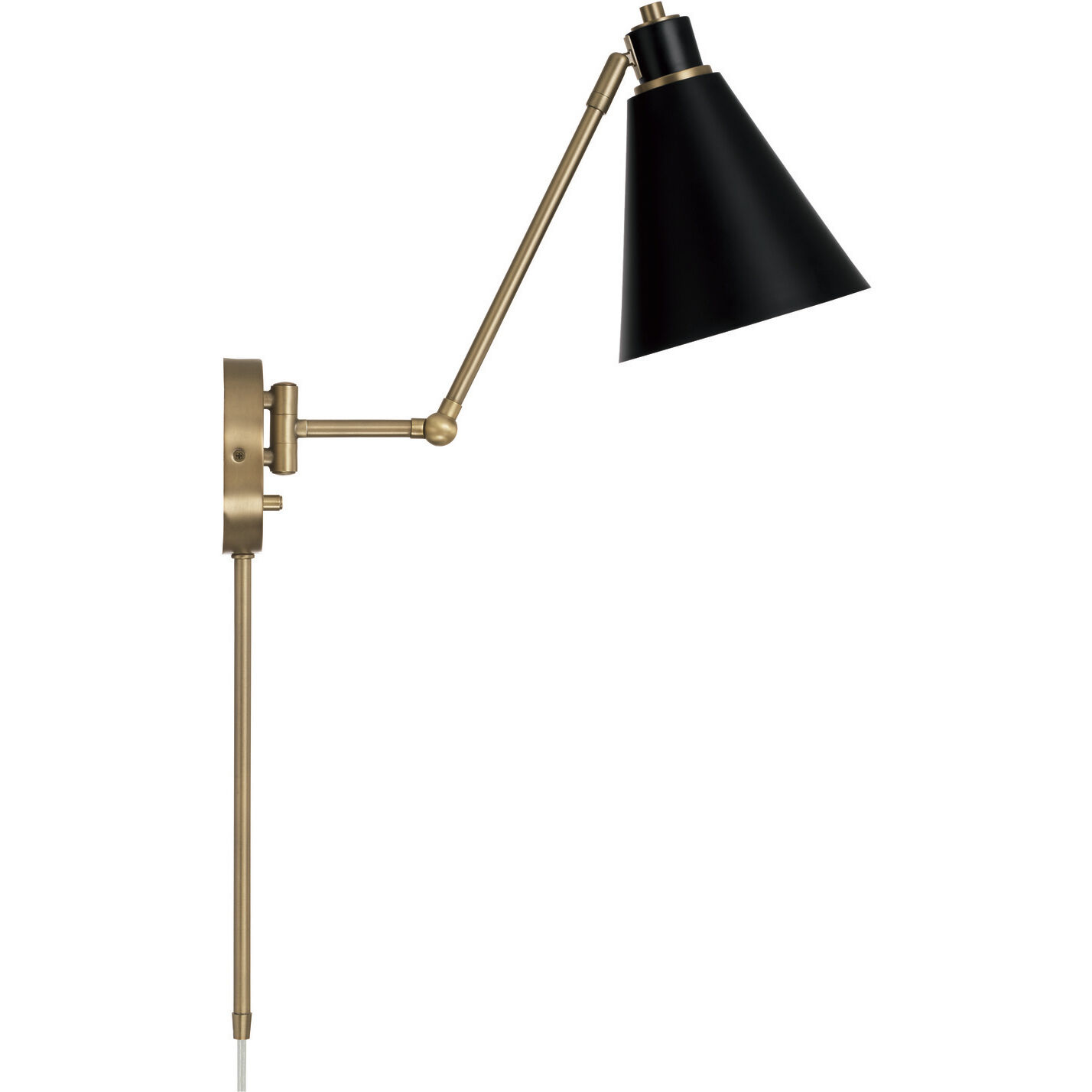 Bradley 1 Light 7 inch Aged Brass and Black Sconce Wall Light