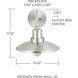 Dewitt 1 Light 10.25 inch Brushed Nickel Sconce Wall Light