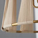 Bianca 4 Light 20 inch Bleached Natural Rope and Patinaed Brass Foyer Light Ceiling Light