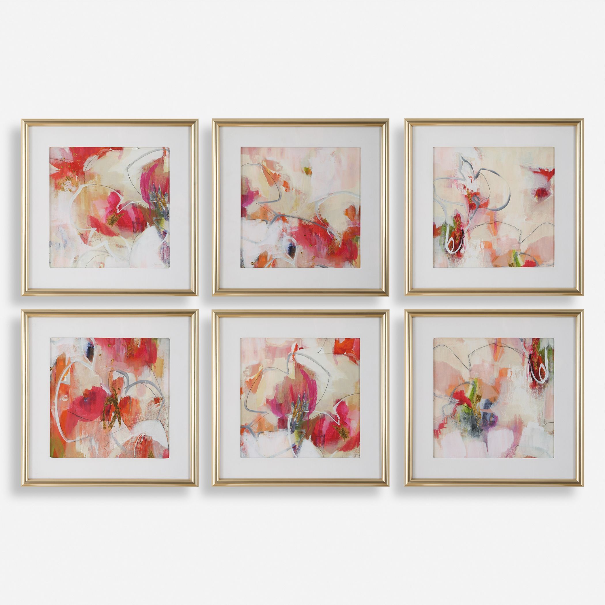 Fresh Start 17 X 17 inch Abstract Prints, Set of 6