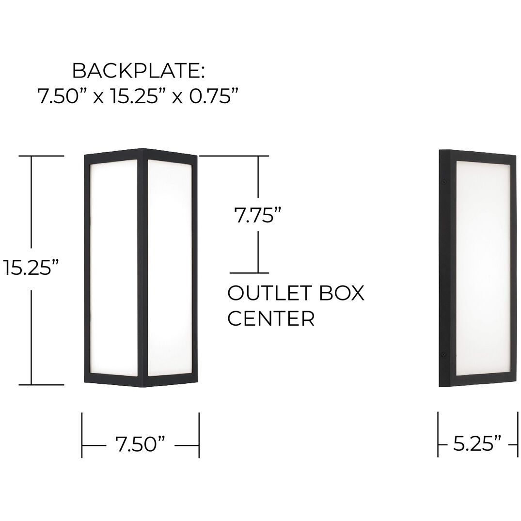 Irvin LED 15.25 inch Black Outdoor Wall Lantern